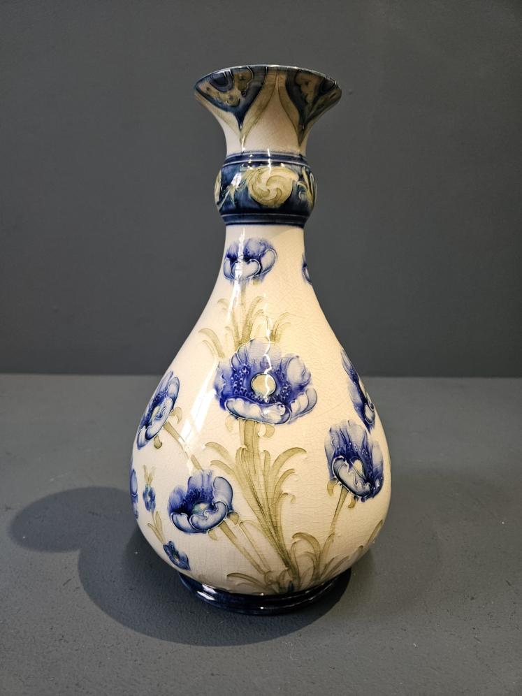 Large McIntyre Moorcroft Blue Poppies Vase - Image 3