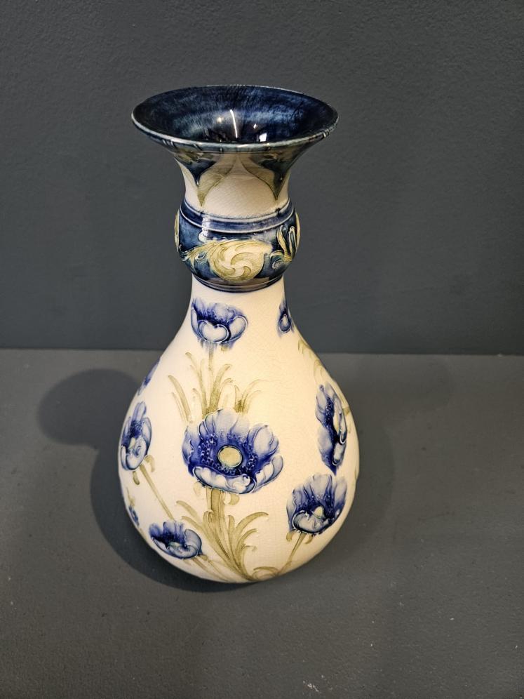 Large McIntyre Moorcroft Blue Poppies Vase - Image 2