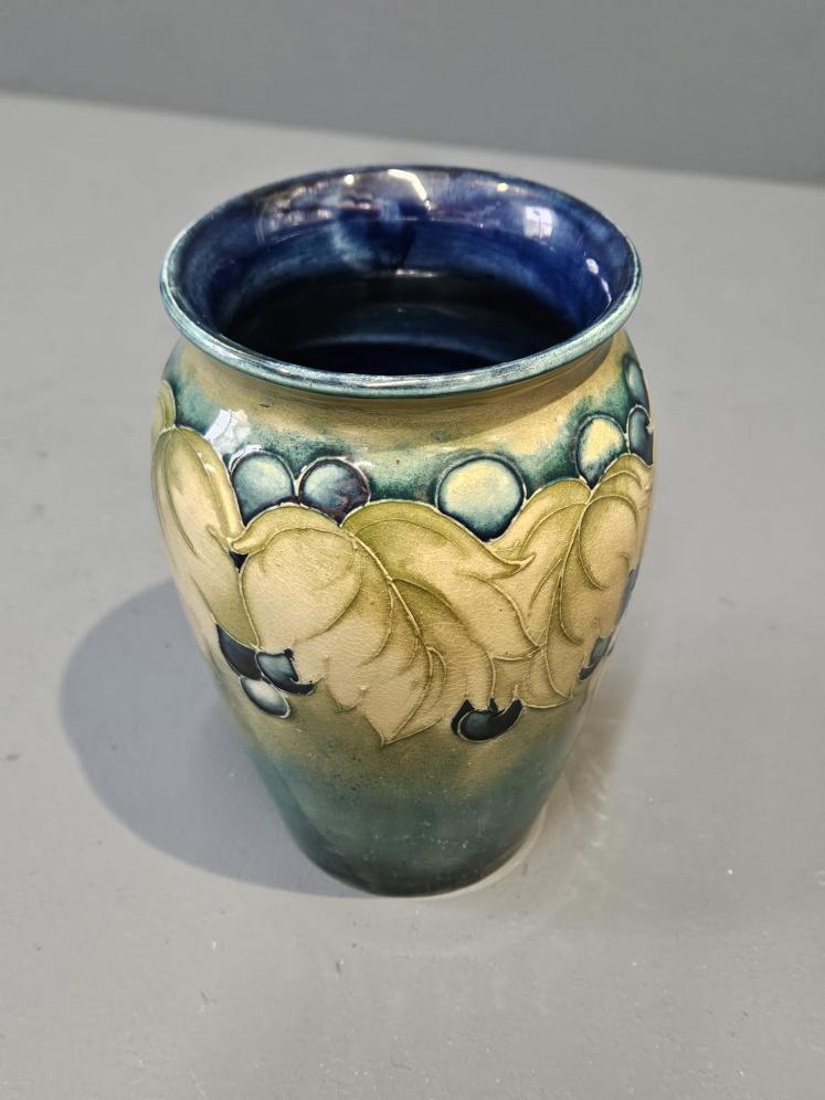Moorcroft Leaf and Berries Celadon Vase - Image 7