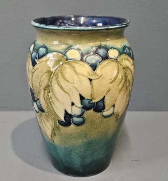 Moorcroft Leaf and Berries Celadon Vase - Image