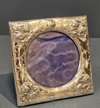Edwardian Silver Reynolds Angels Photo Frame - Image