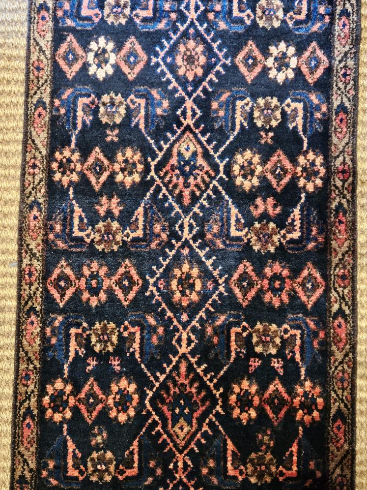 12' Persian Pure Wool Runner Rug - Image 3