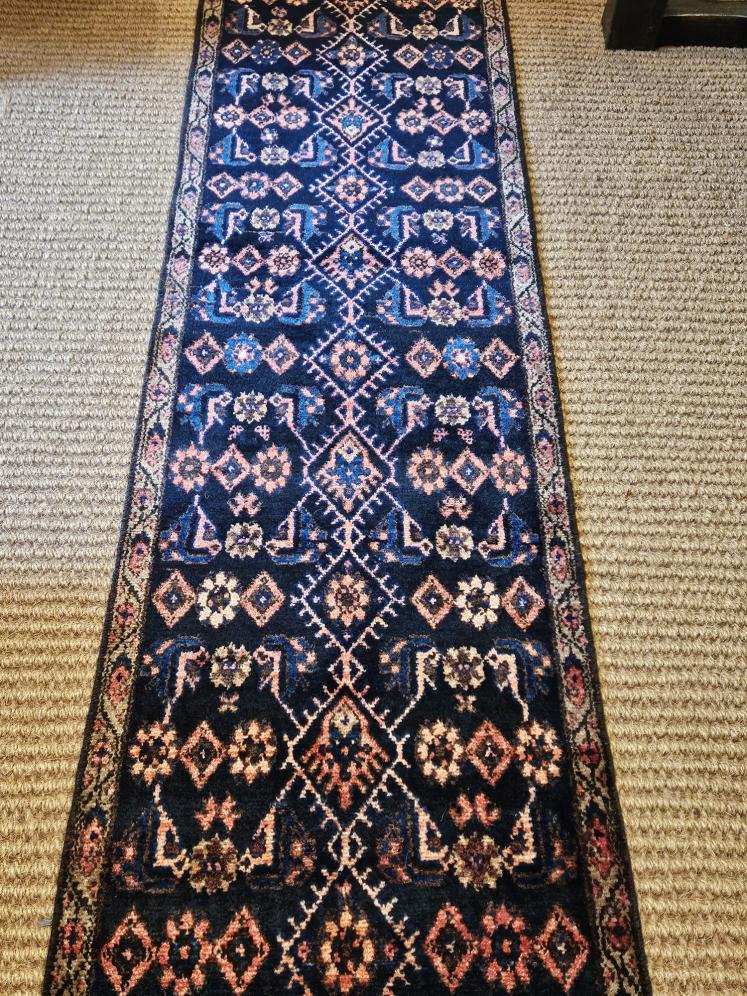 12' Persian Pure Wool Runner Rug - Image 2