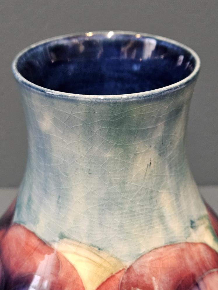 Moorcroft Pansy Vase with Rare Pale Blue Top - Image 4