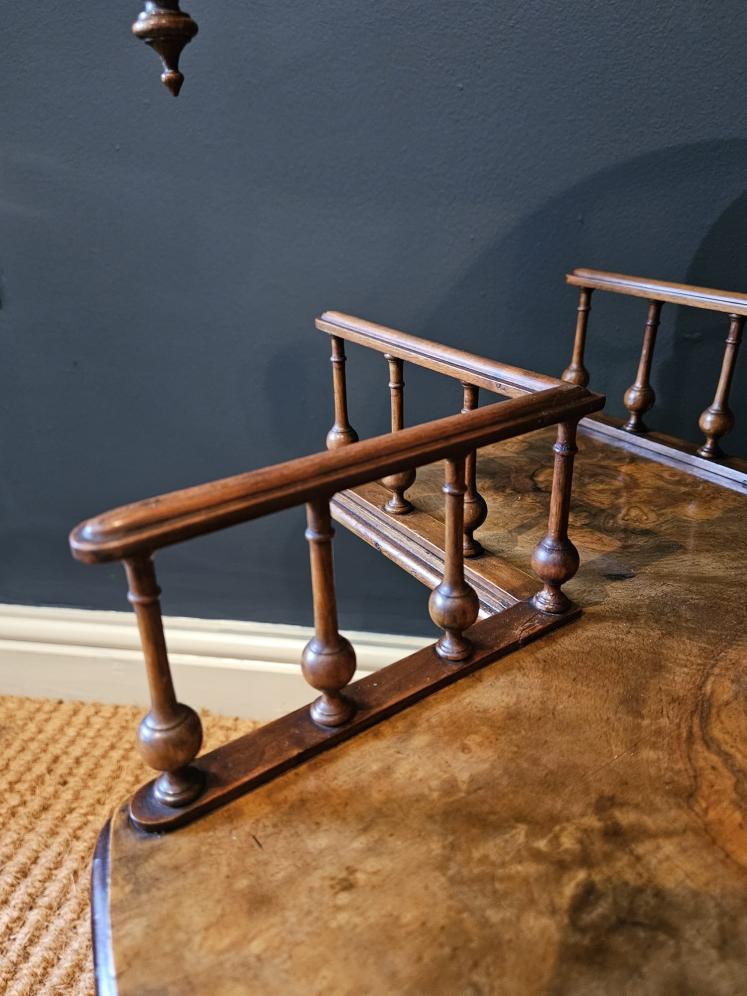 Mid Victorian Walnut Revolving Book Table  - Image 4