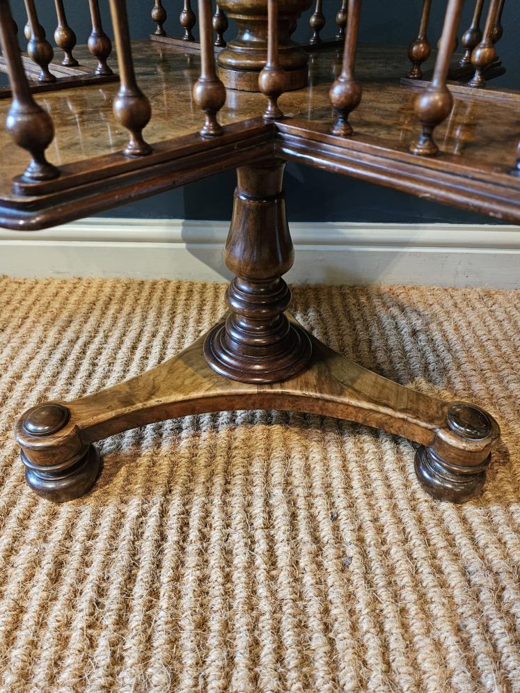 Mid Victorian Walnut Revolving Book Table  - Image 3