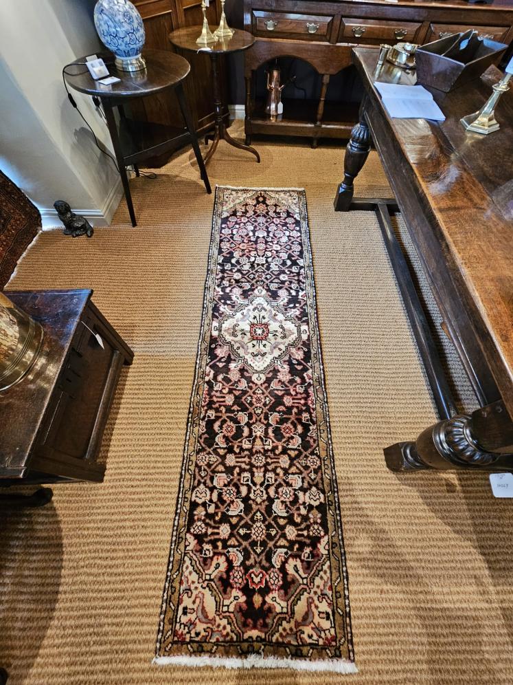 8' Persian Pure Wool Runner Rug - Image 1