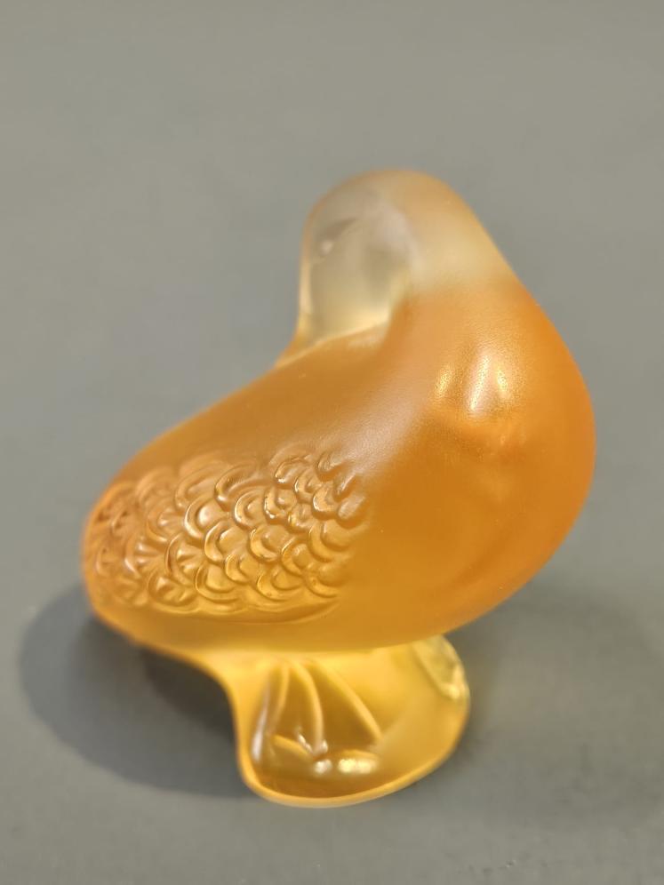 Lalique Golden Amber Preening Duck - Image 5