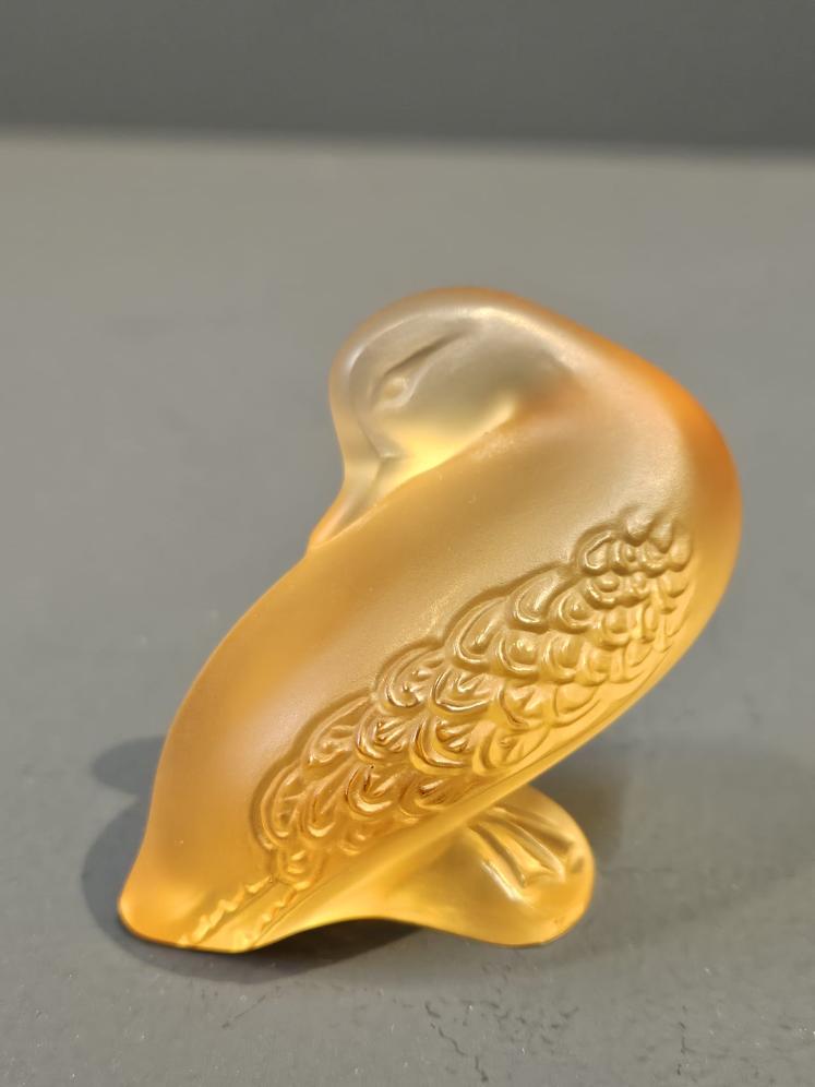 Lalique Golden Amber Preening Duck - Image 4