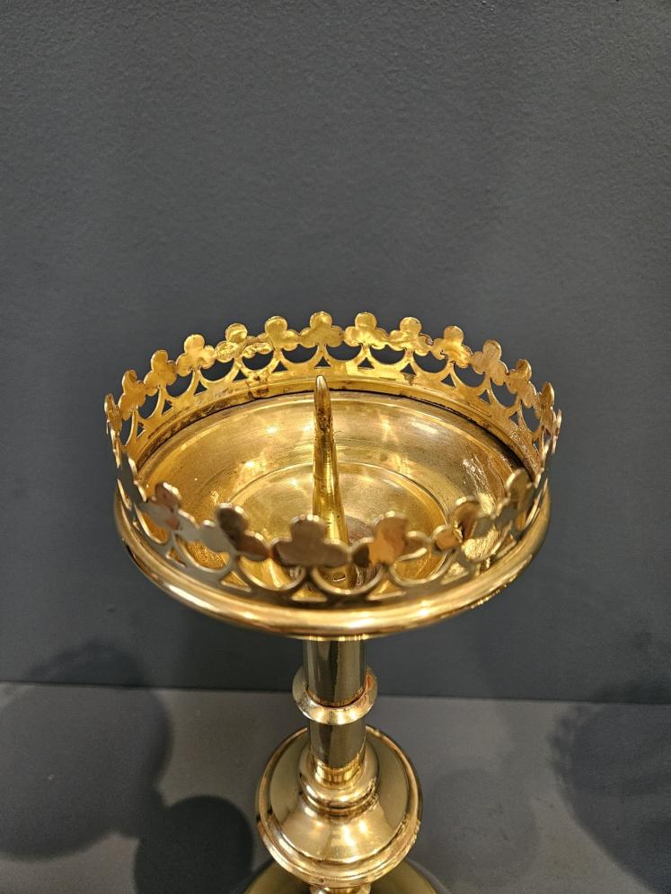 Matching Pair of Church Candlesticks - Image 4