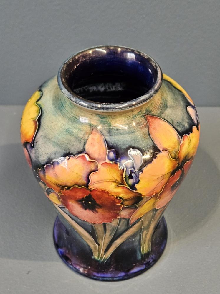 1920's Moorcroft Orchid Flambe Vase - Image 4