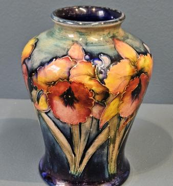 1920's Moorcroft Orchid Flambe Vase - Image