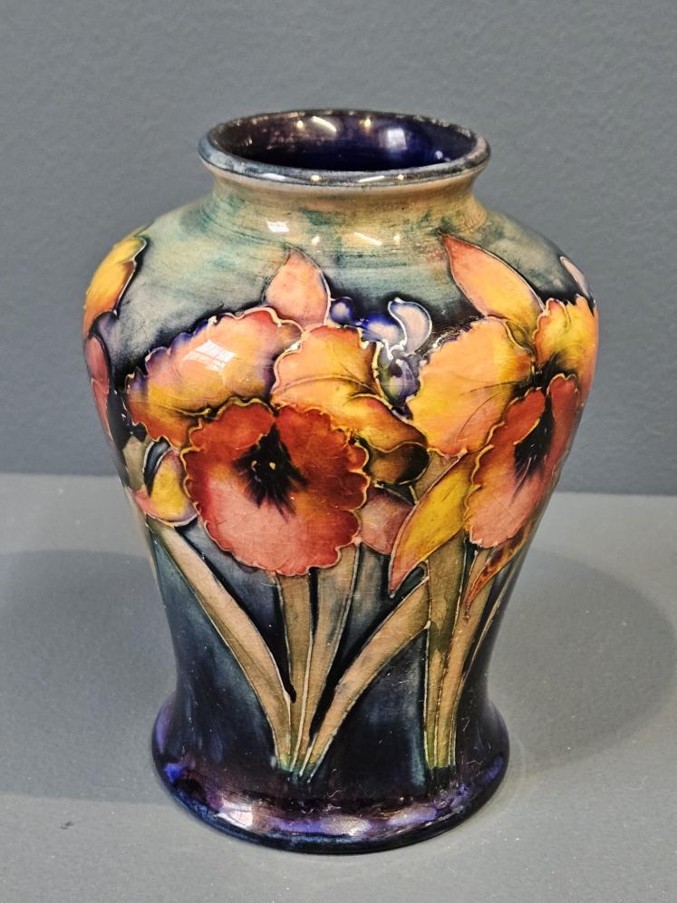 1920's Moorcroft Orchid Flambe Vase - Image 1