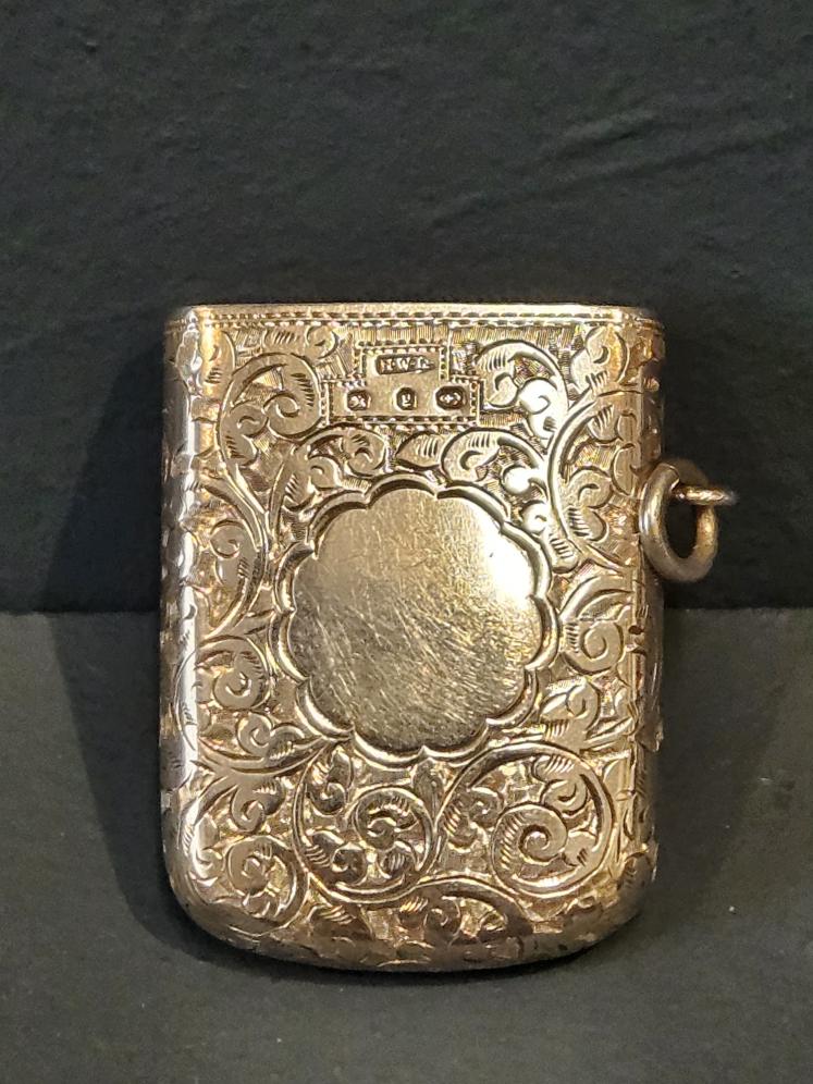 Victorian Silver Slide Opening Vesta Case - Image 6