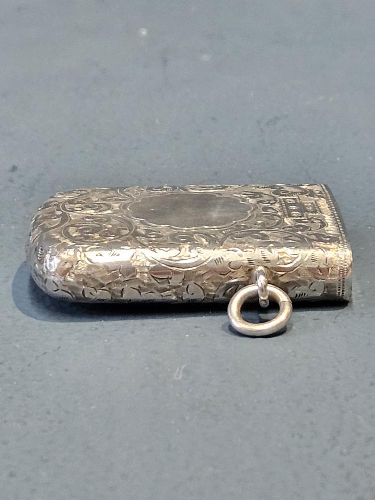 Victorian Silver Slide Opening Vesta Case - Image 2