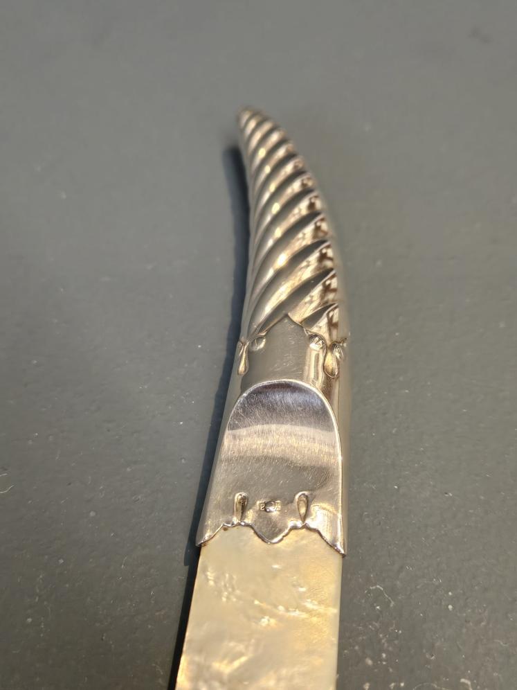 Levi & Salaman Silver and Mother of Pearl Page Turner - Image 4