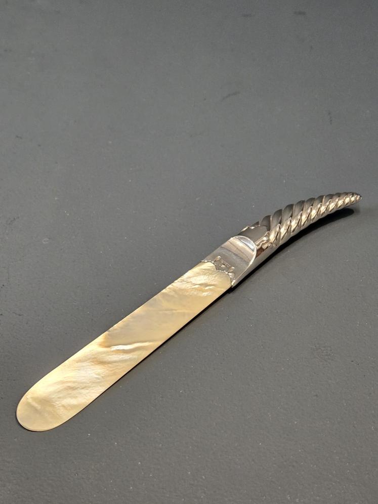 Levi & Salaman Silver and Mother of Pearl Page Turner - Image 1