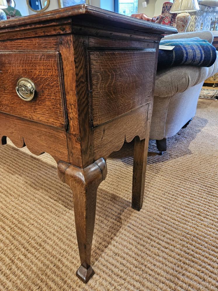 George II Oak Three Drawer Cabriole Leg Dresser - Image 7