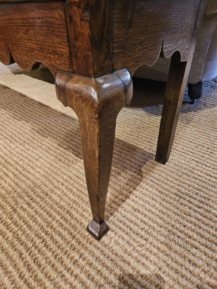 George II Oak Three Drawer Cabriole Leg Dresser - Image 6