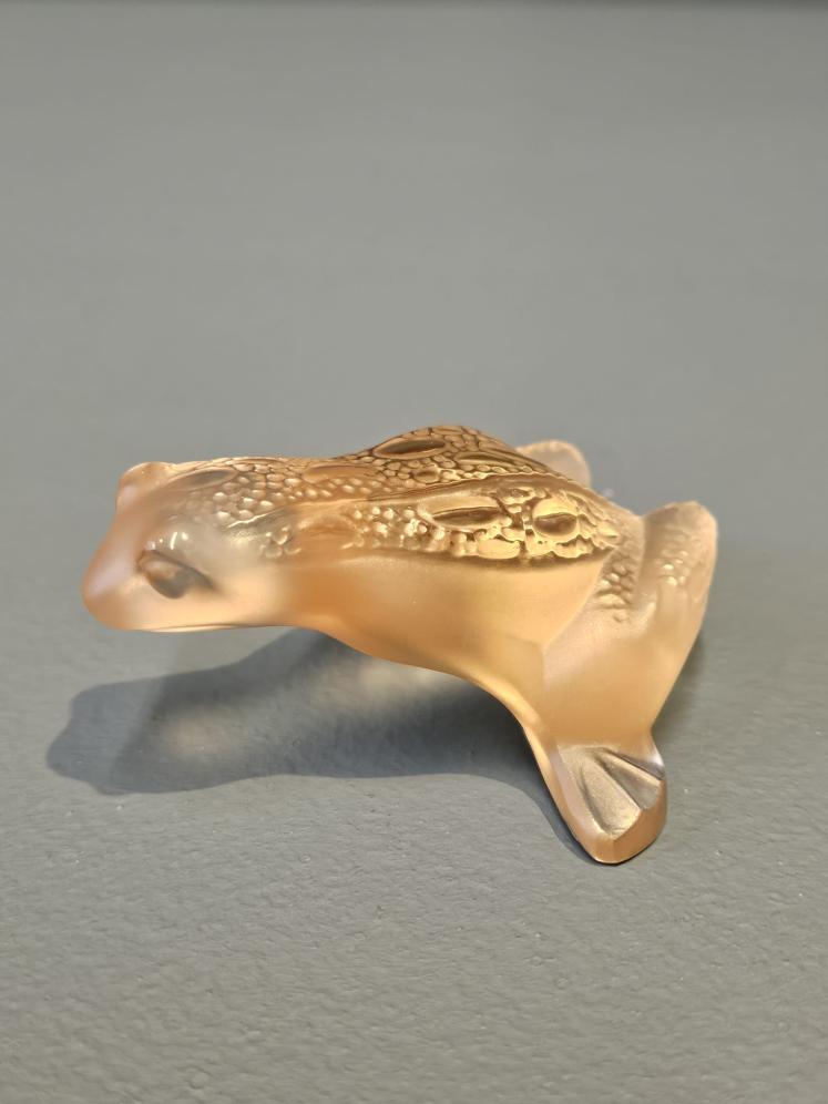 Lalique Gold and Green Leaping Frog - Image 2