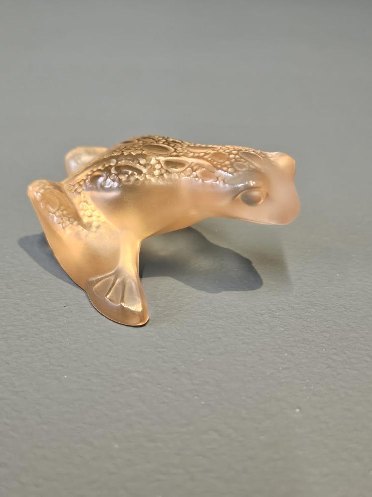 Lalique Gold and Green Leaping Frog - Image 1