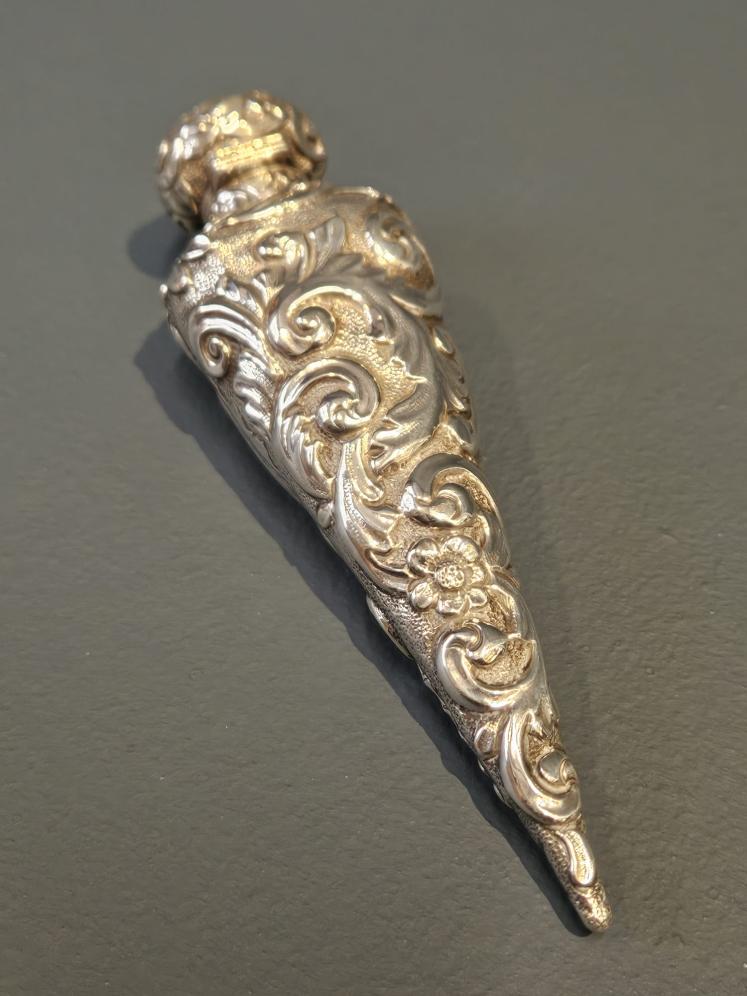 Victorian Silver Conical Shaped Scent Bottle - Image 5