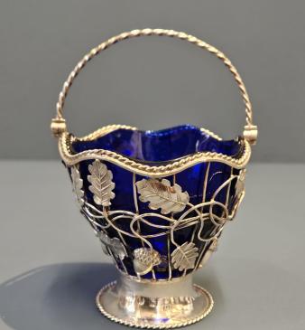 George III Silver Oak Leaf and Acorn Sugar Basket