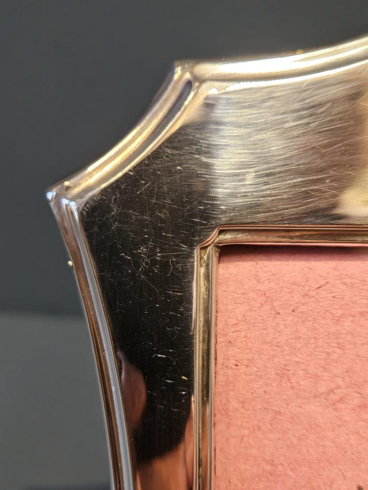Edwardian Silver Photo Frame with Swept Sides - Image 2