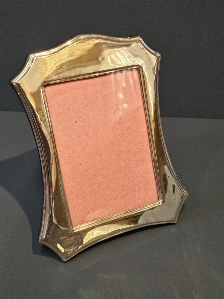 Edwardian Silver Photo Frame with Swept Sides - Image 1