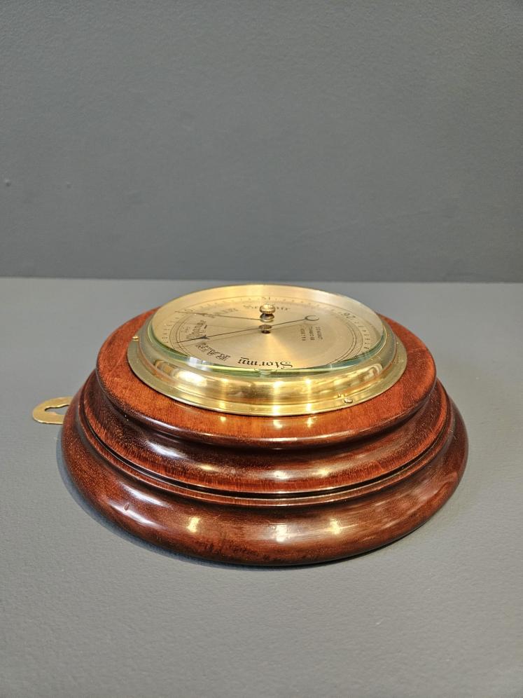 Superb Victorian Silvered Dial Aneroid Barometer by R & J Beck  - Image 5