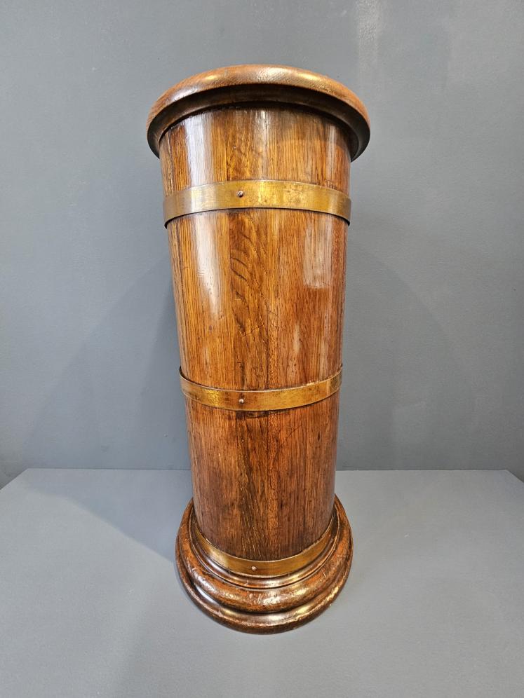 Victorian Oak Brass Bound Stick Stand  - Image 4