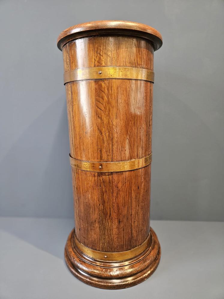 Victorian Oak Brass Bound Stick Stand  - Image 2