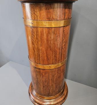 Victorian Oak Brass Bound Stick Stand  - Image