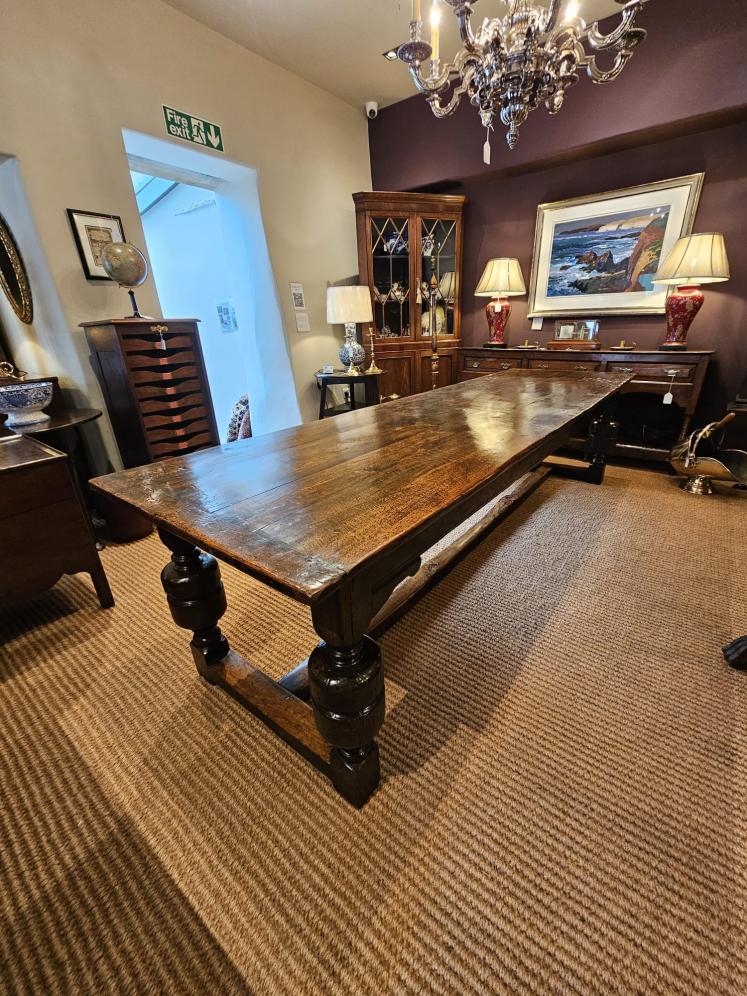 Superb George II Oak 12 Seat Refectory Table - Image 5