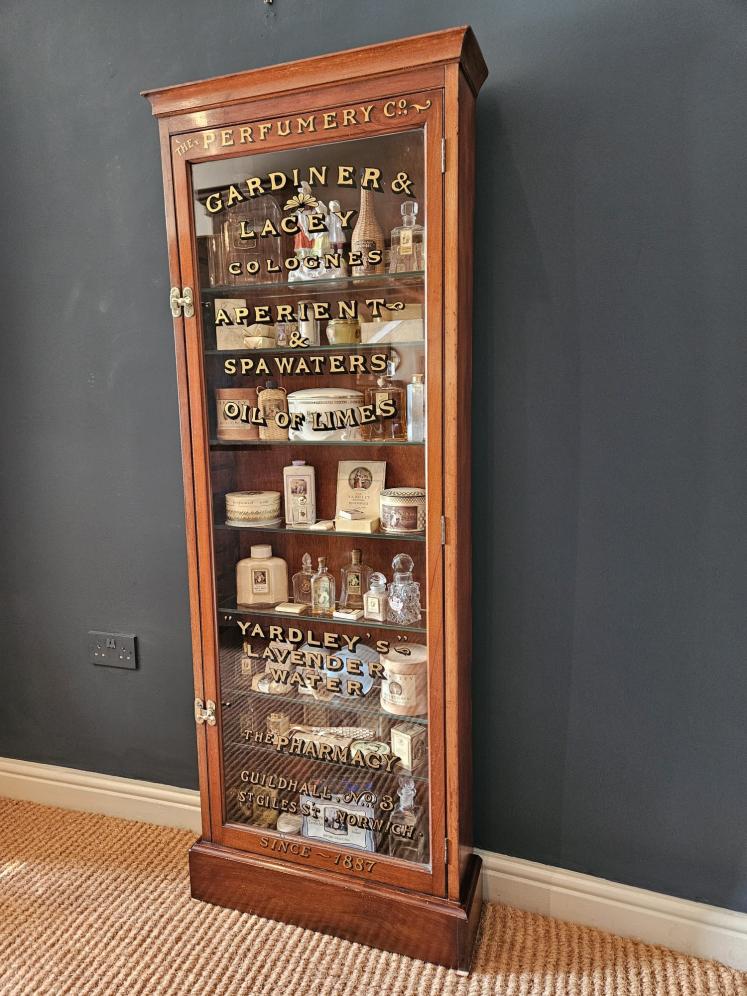 Amazing Edwardian Mahogany Perfumery Cabinet and Contents - Image 10