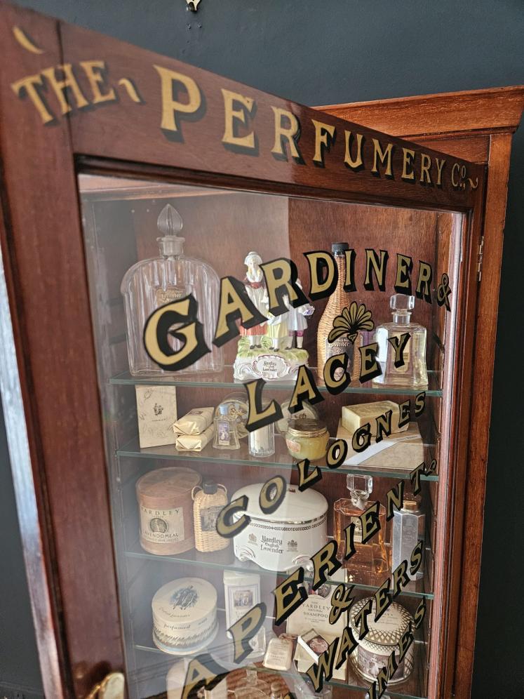 Amazing Edwardian Mahogany Perfumery Cabinet and Contents - Image 9