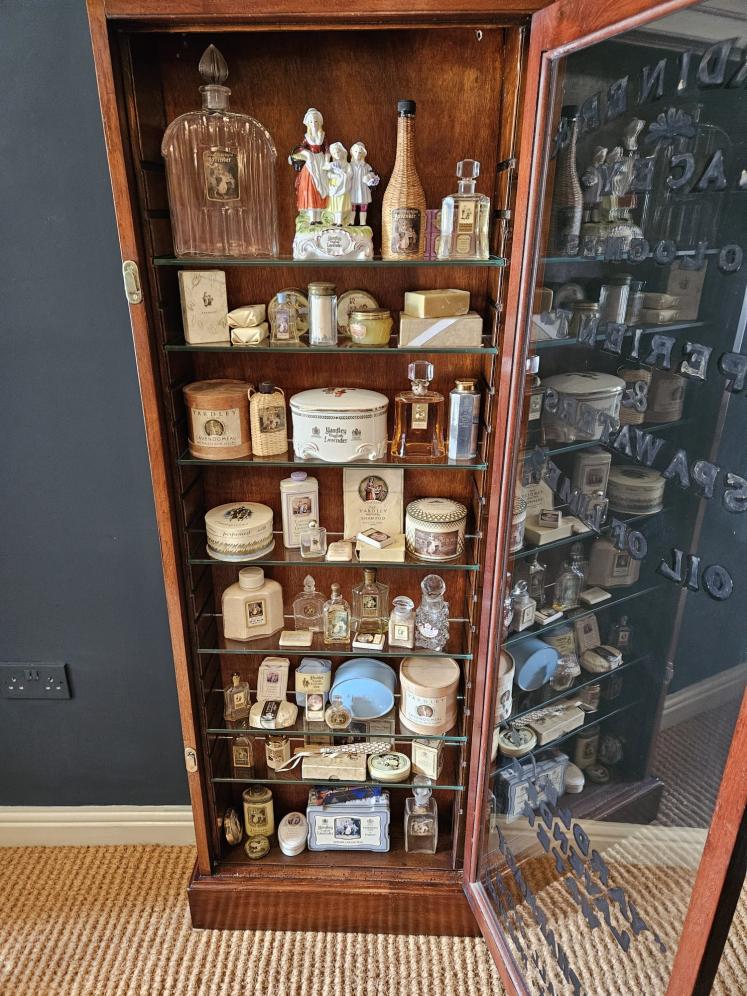 Amazing Edwardian Mahogany Perfumery Cabinet and Contents - Image 6