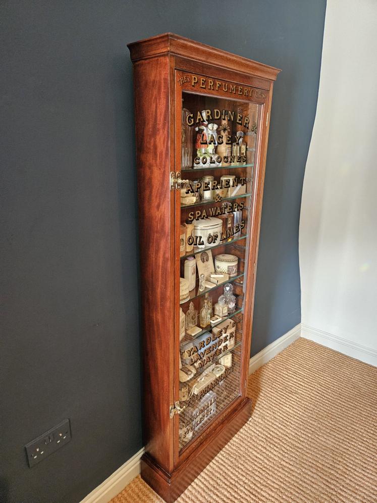 Amazing Edwardian Mahogany Perfumery Cabinet and Contents - Image 3