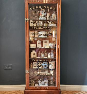 Amazing Edwardian Mahogany Perfumery Cabinet and Contents - Image