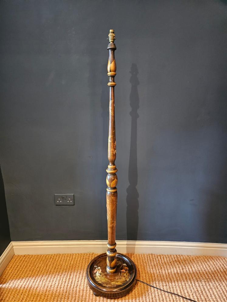 1920's Chinoiserie Decorated Lamp Standard - Image 1