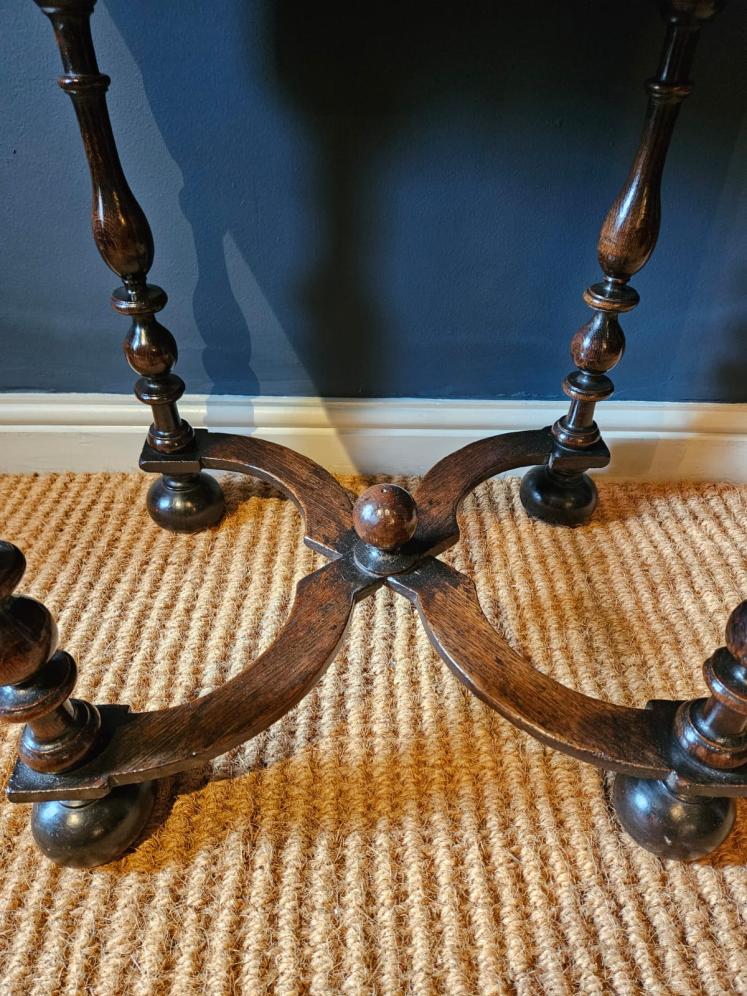Small Period Oak Single Drawer Side Table - Image 3