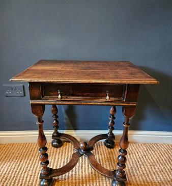 Small Period Oak Single Drawer Side Table