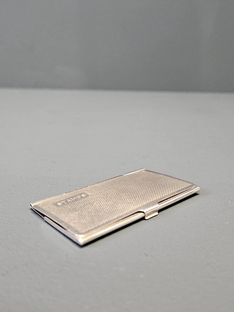 Engine Turned Silver Stamp Wallet  - Image 3