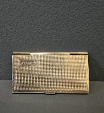 Engine Turned Silver Stamp Wallet 
