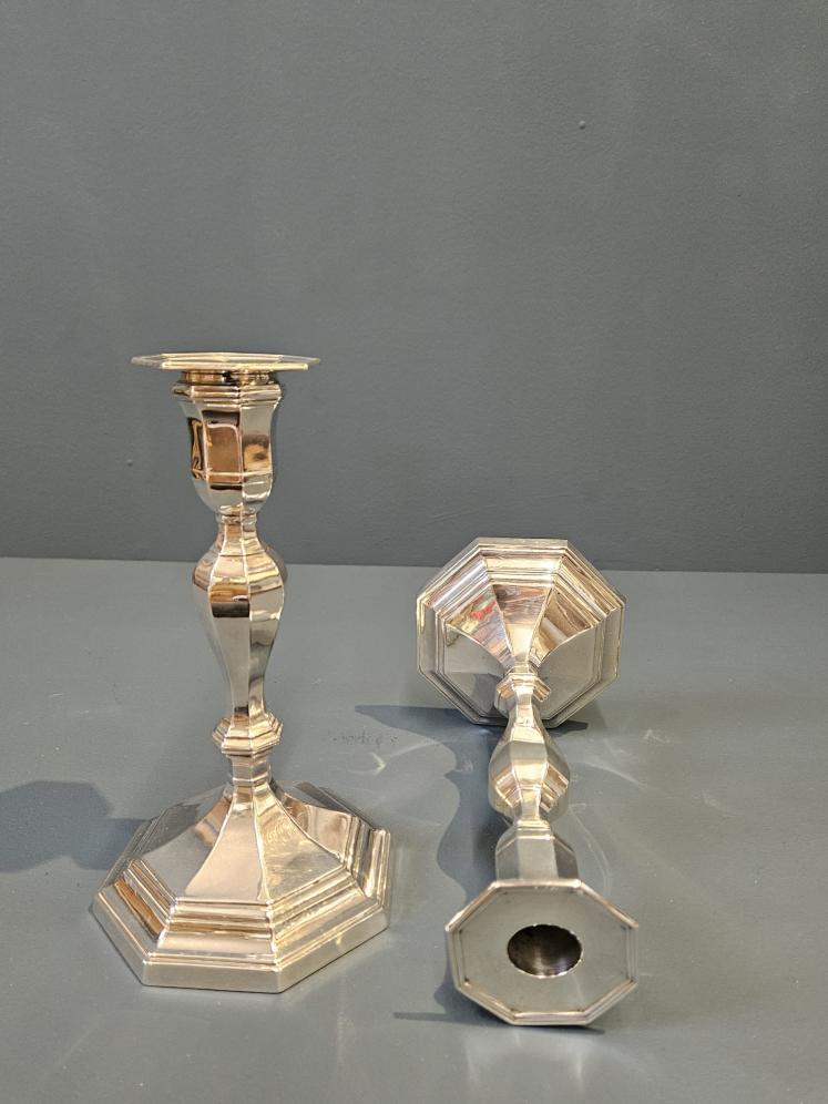 Pair of George V Silver Candlesticks  - Image 5