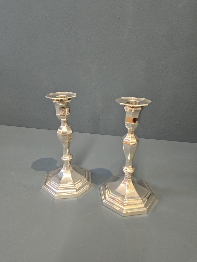 Pair of George V Silver Candlesticks  - Image 2