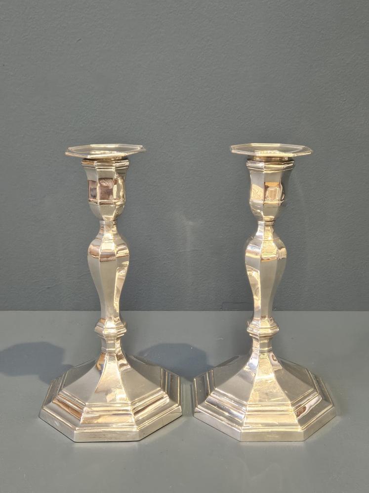 Pair of George V Silver Candlesticks  - Image 1