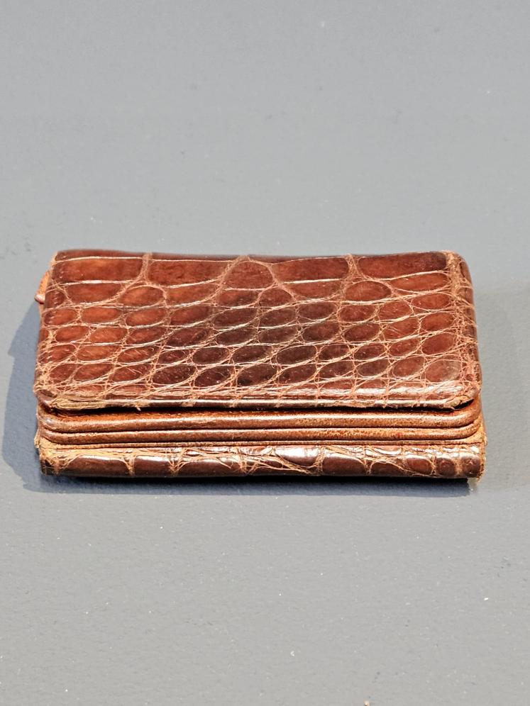 Victorian Silver Trimmed Crocodile Skin Purse - Image 3
