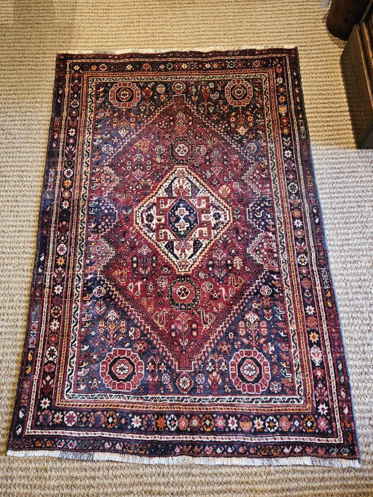 Persian Saroq Rug with Rust Background - Image 3