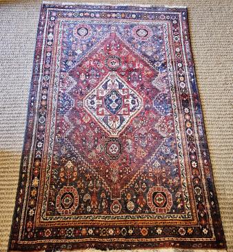 Persian Saroq Rug with Rust Background - Image